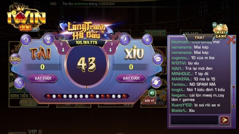 Sảnh chơi Minigame Iwin